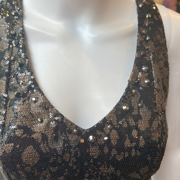 ✨ Kay Unger Black & Gold Embellished Cocktail Dress | Size 4 | NWT ✨ - Picture 8 of 9